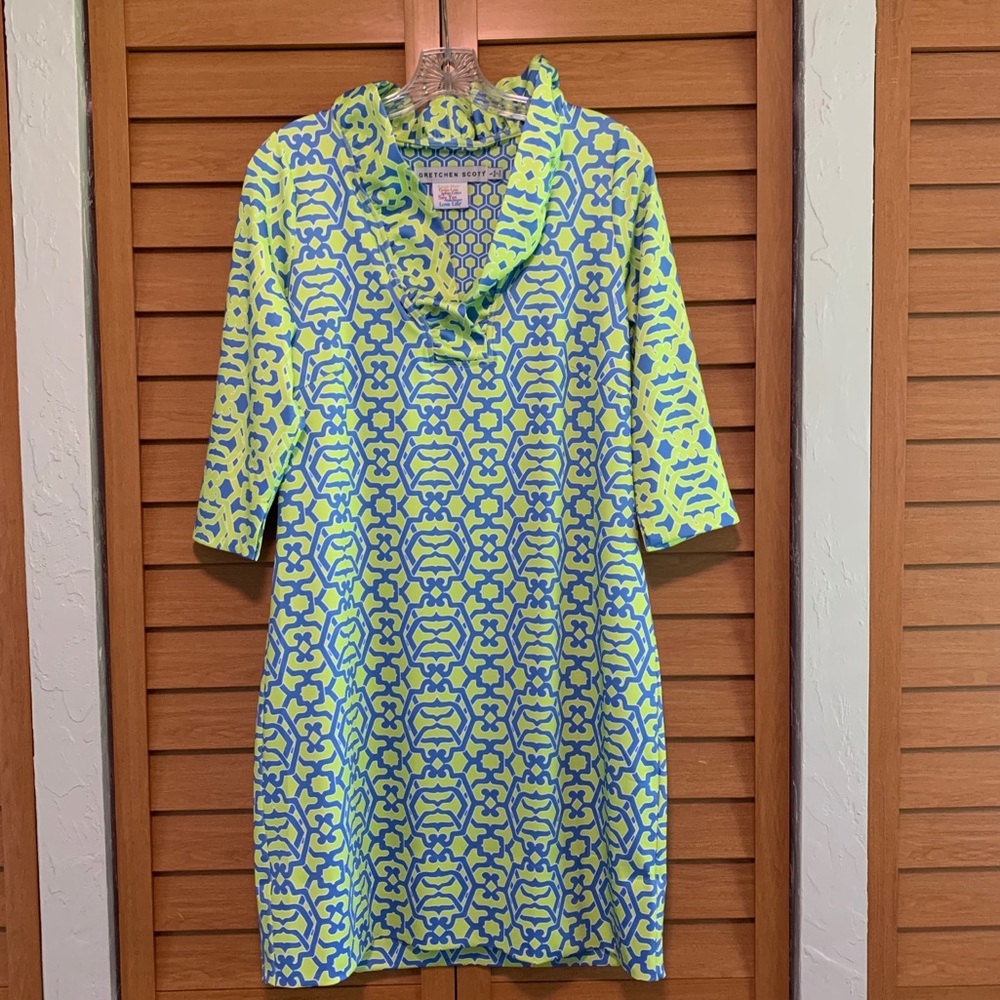 Gretchen Scott Ruffle Neck Dress (Large)